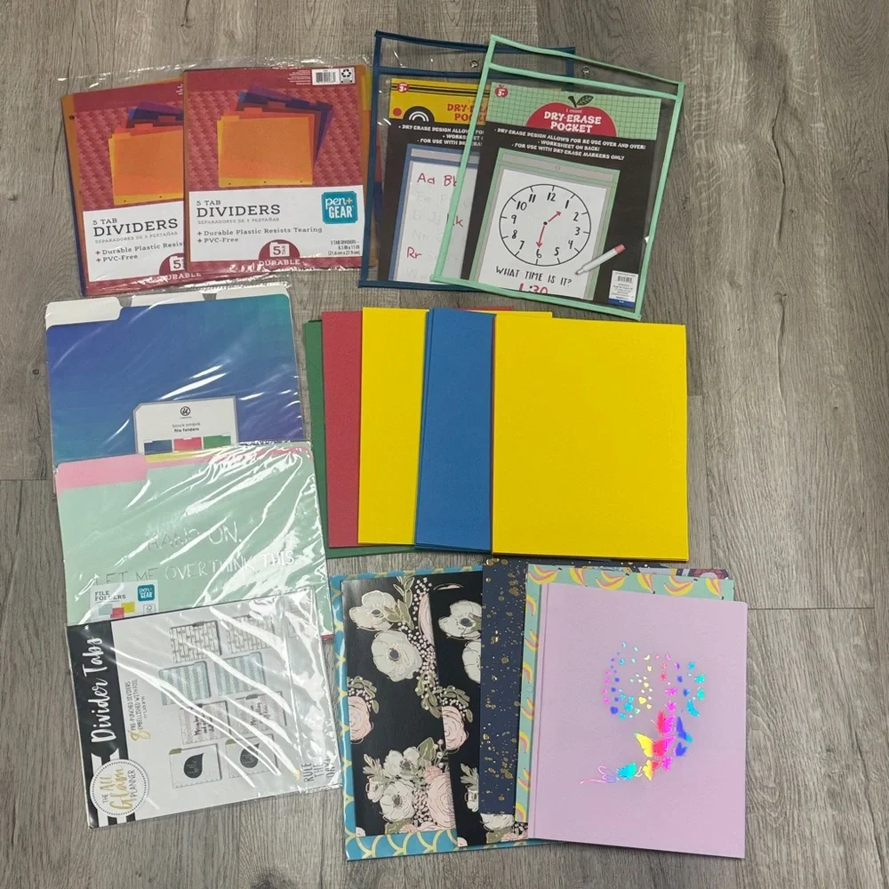 Colorful File Folders and Dividers Set